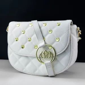 Loungefly x Star Wars White Gold Rebel Mini Saddle Crossbody Bag