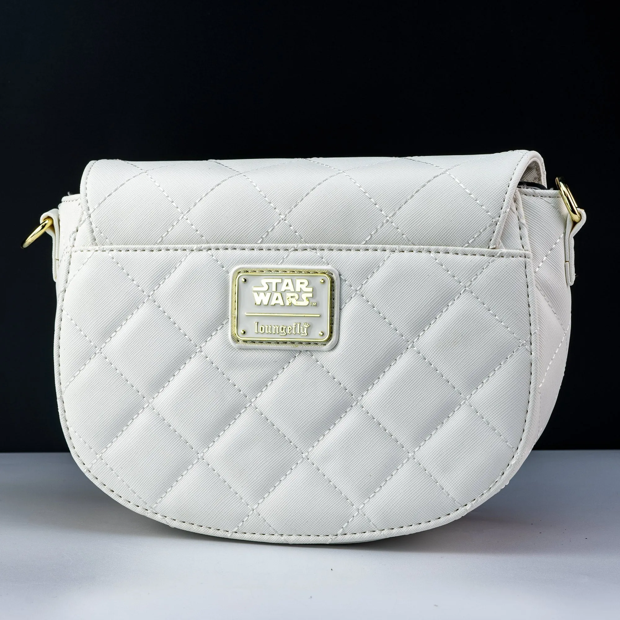 Loungefly x Star Wars White Gold Rebel Mini Saddle Crossbody Bag