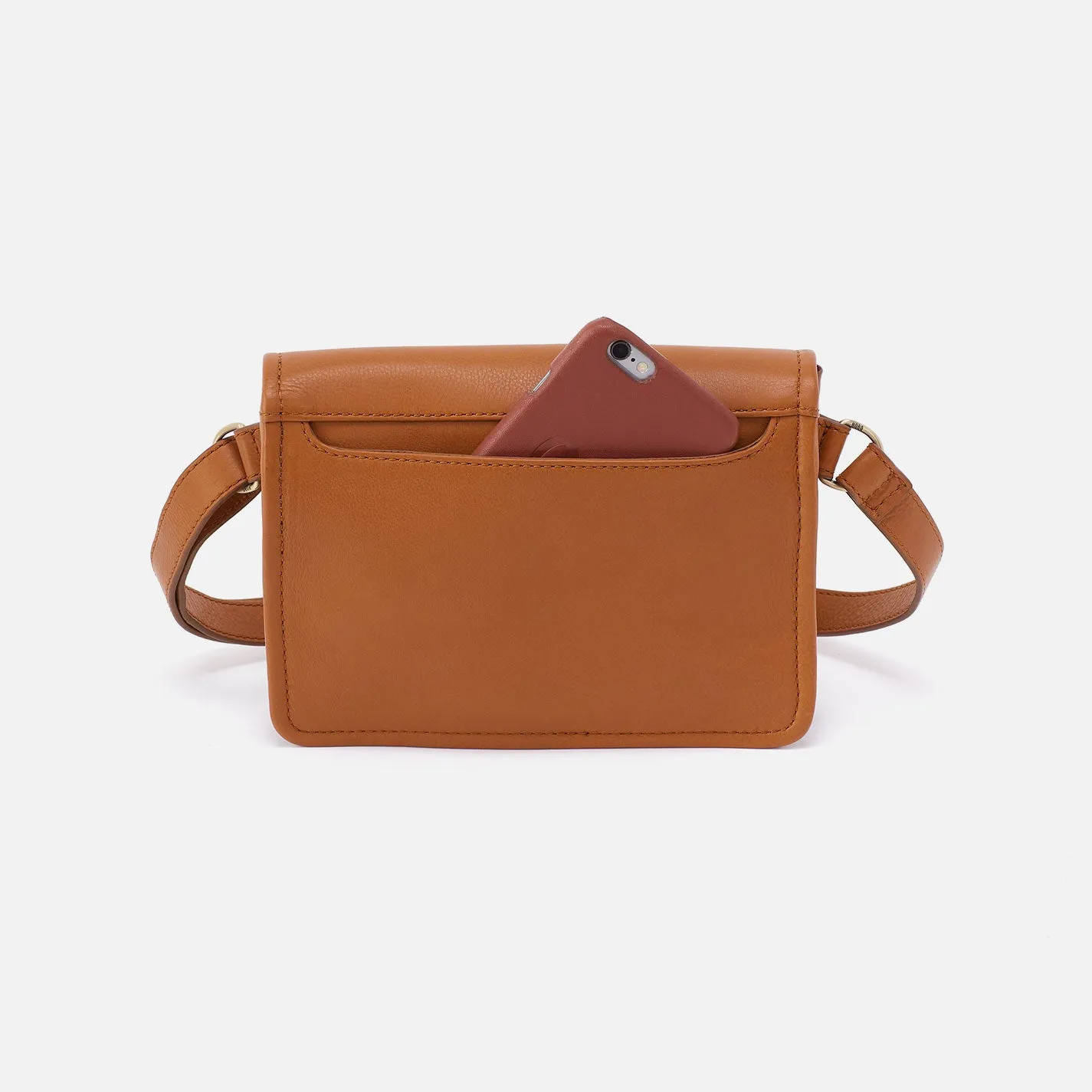 Margot Belt Bag In Pebbled Leather - Burnished Caramel Caning