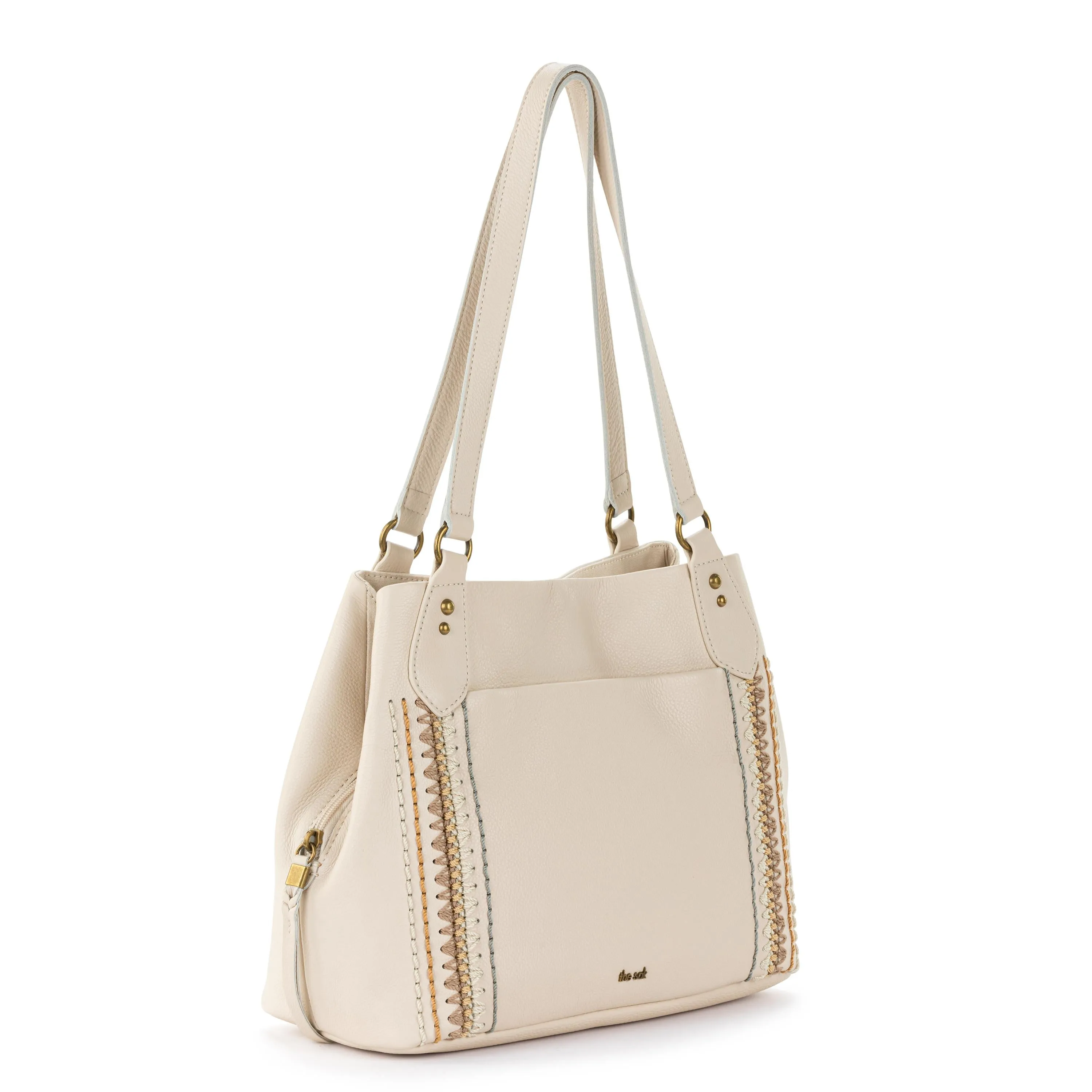 Melrose Satchel - Leather - Stone Neutral Seminyak