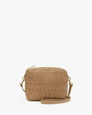 Midi Sac Handbags - Crossbody - Midi Sac Clay Leather & Suede Woven Checker