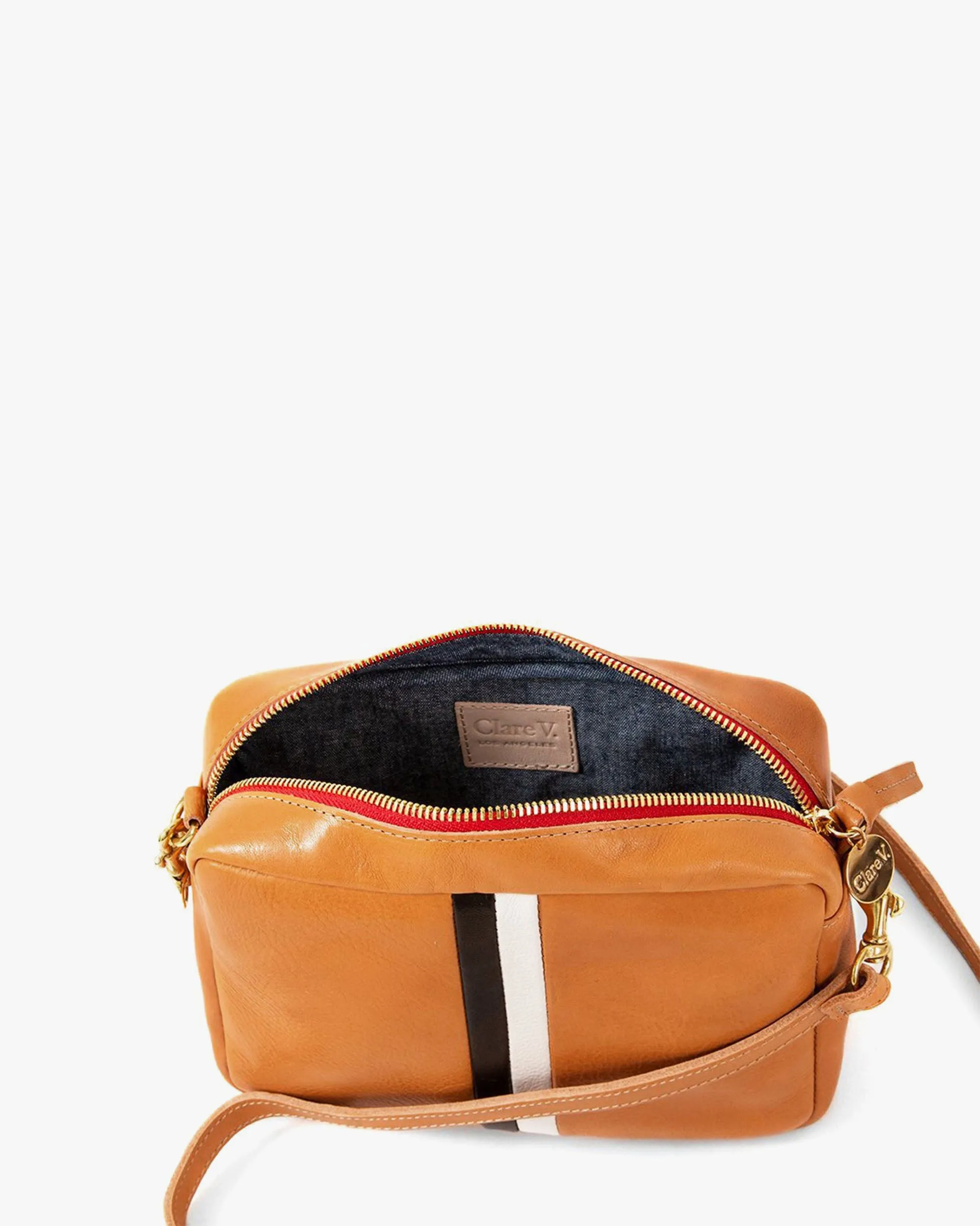 Midi Sac Handbags - Crossbody - Midi Sac Natural W/ Stripes