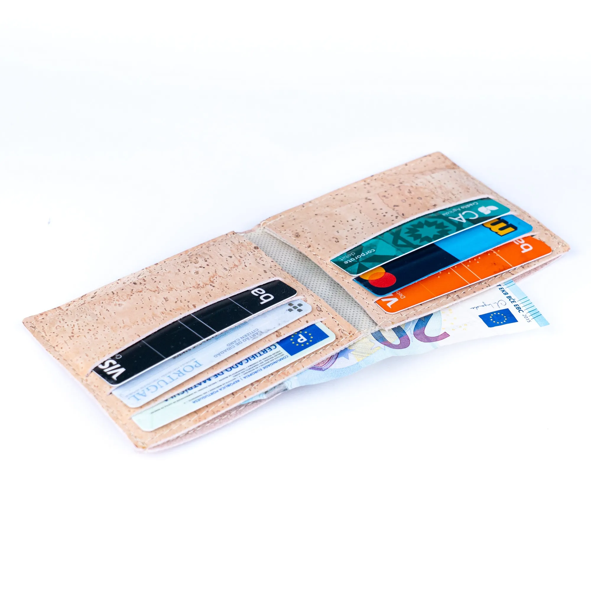 Minimalist Cork Wallet for Men ?C Natural & Black OptionsBAGP-157??5units??