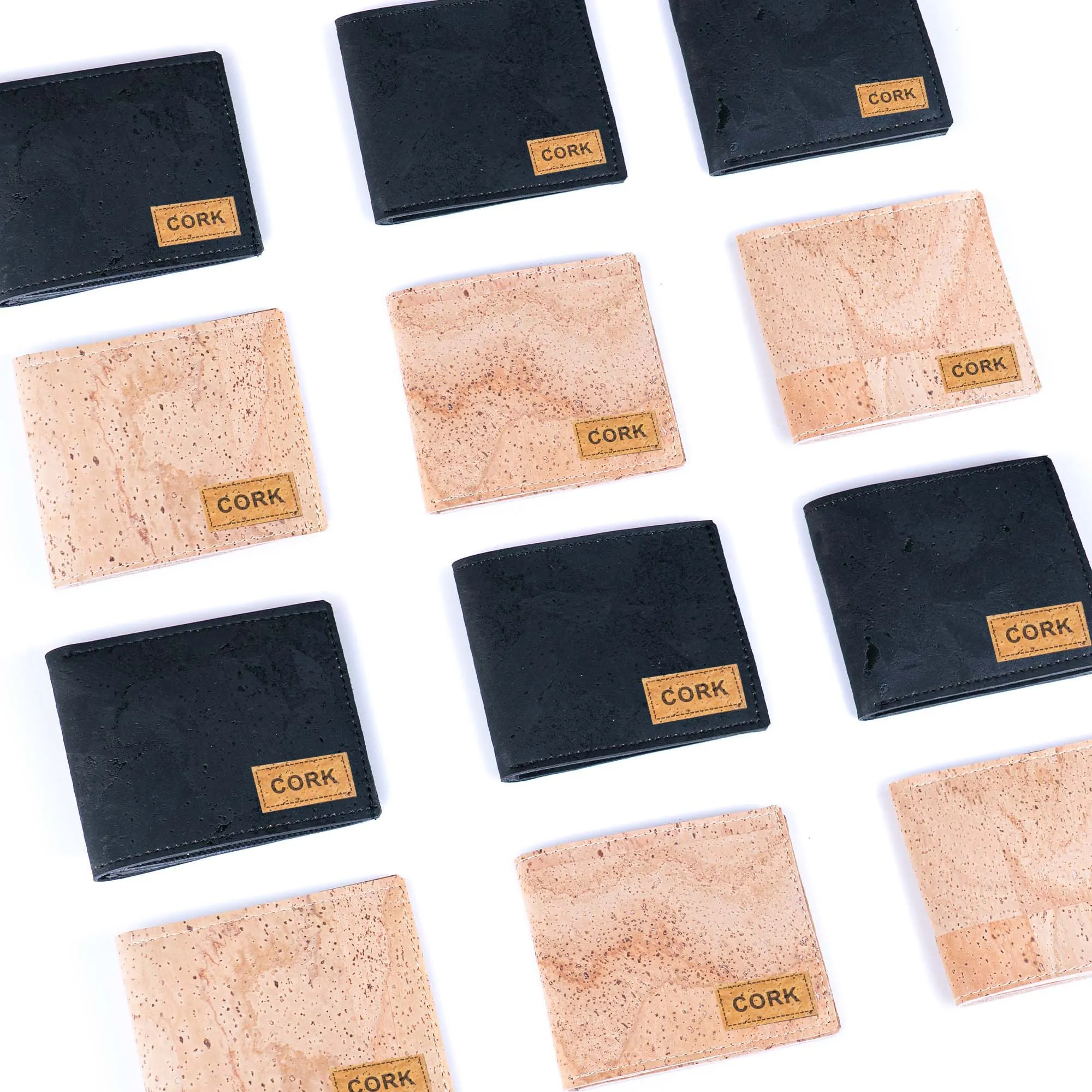 Minimalist Cork Wallet for Men ?C Natural & Black OptionsBAGP-157??5units??