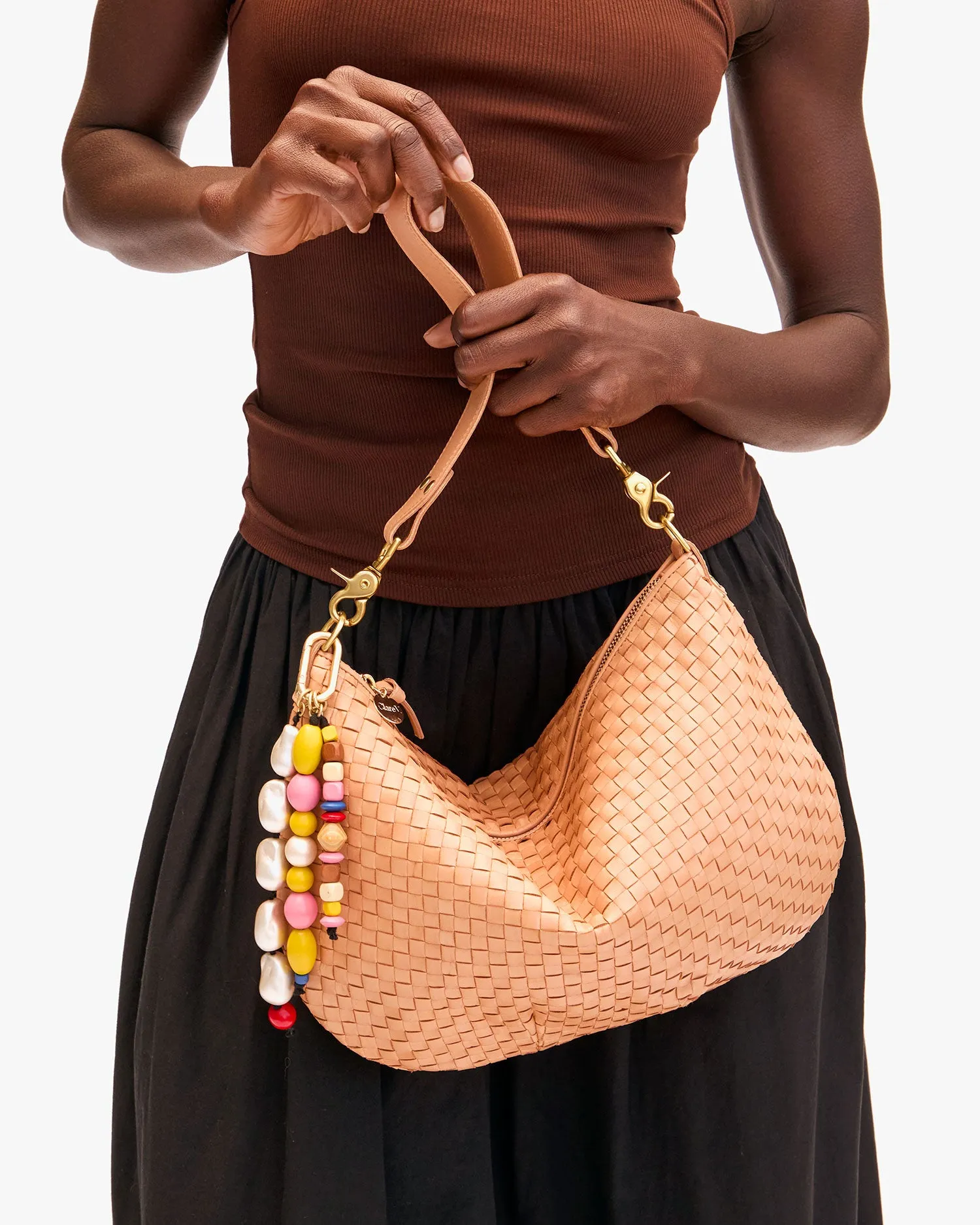 Moyen Messenger Handbags - Crossbody - Moyen Messenger Bisque Woven Checker