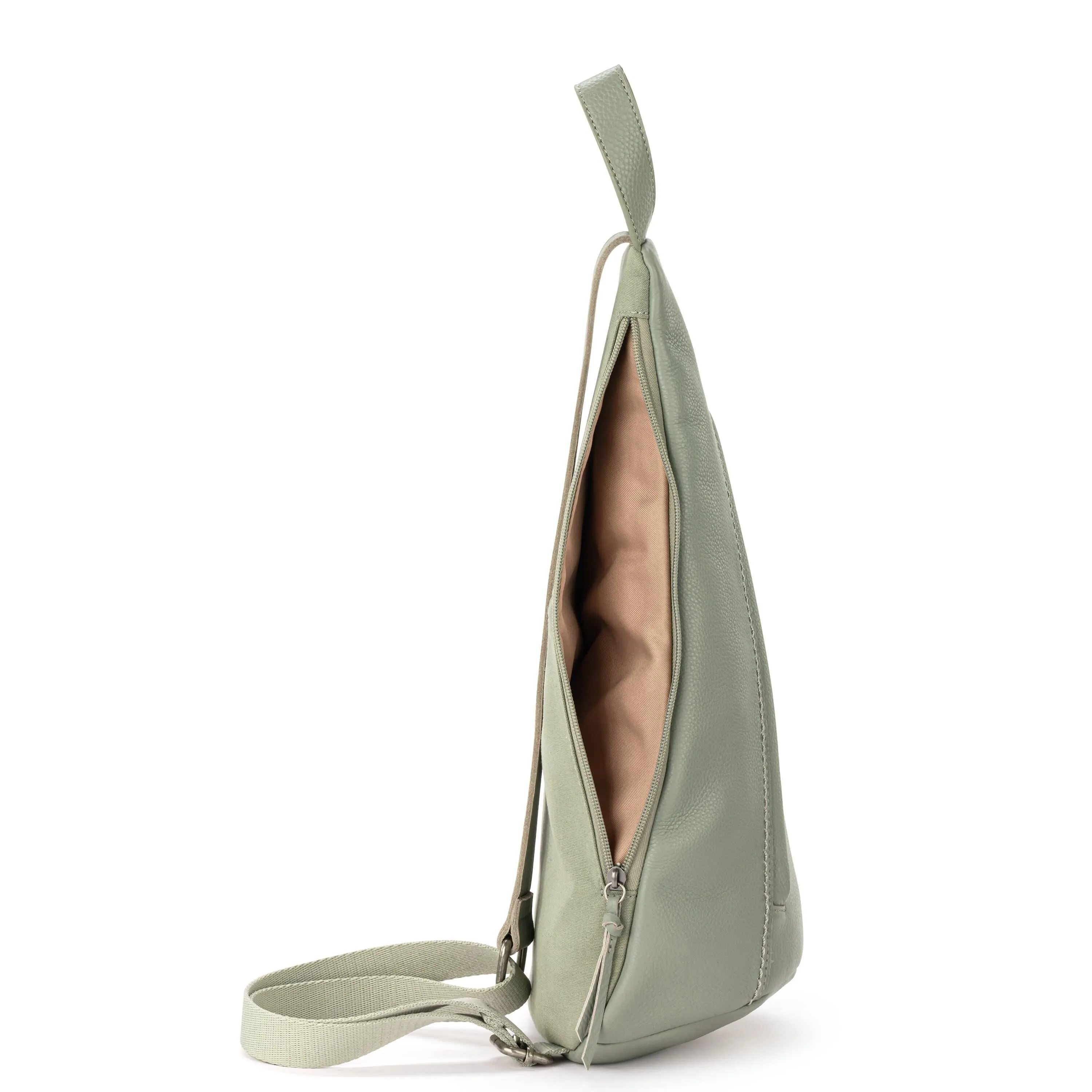 On The Go Sling Backpack - Leather - Meadow