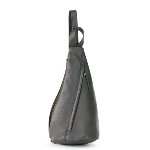 On The Go Sling Backpack - Leather - Slate