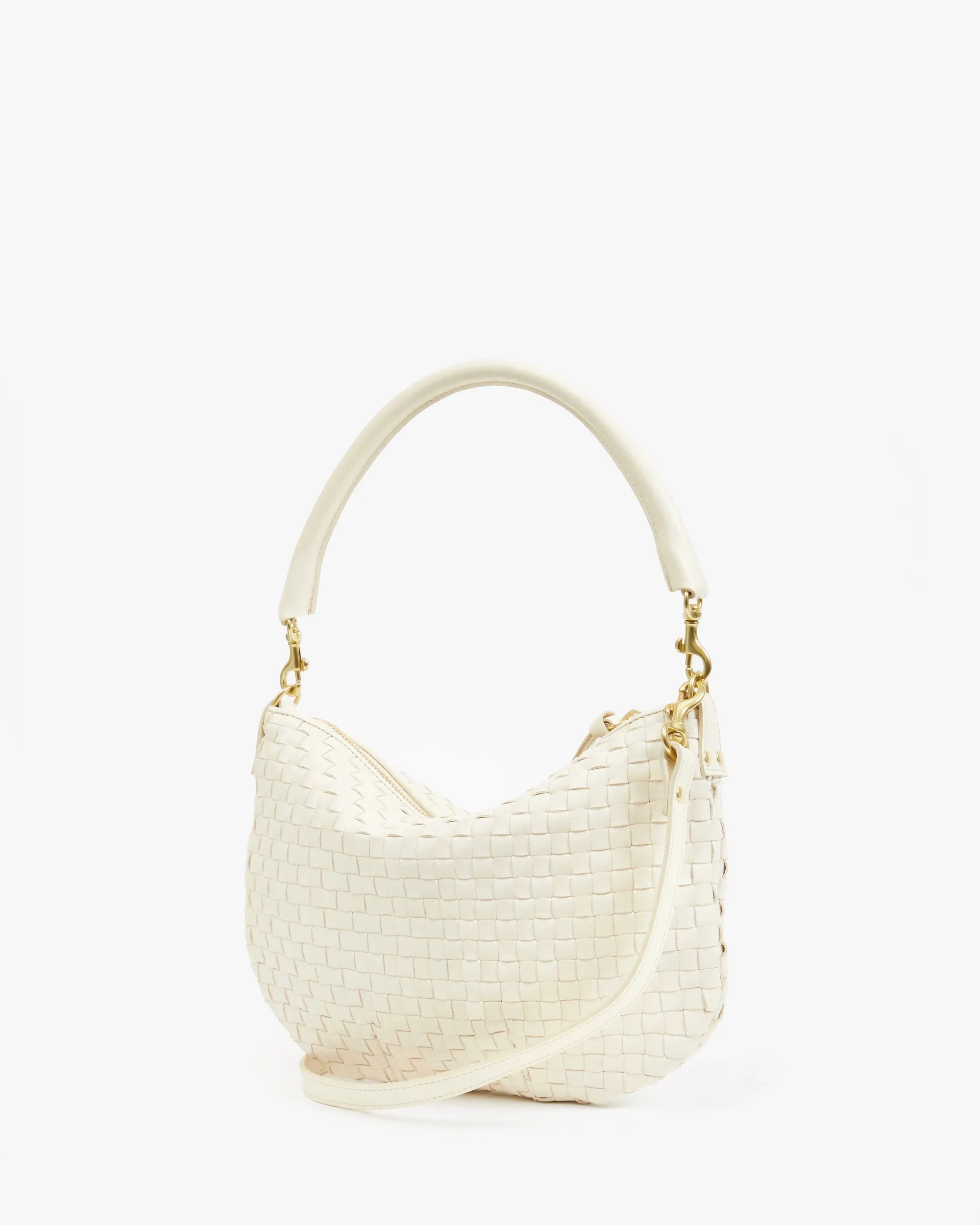 Petit Moyen Handbags - Crossbody - Petit Moyen Cream Woven Checker
