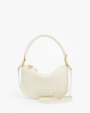 Petit Moyen Handbags - Crossbody - Petit Moyen Cream Woven Checker