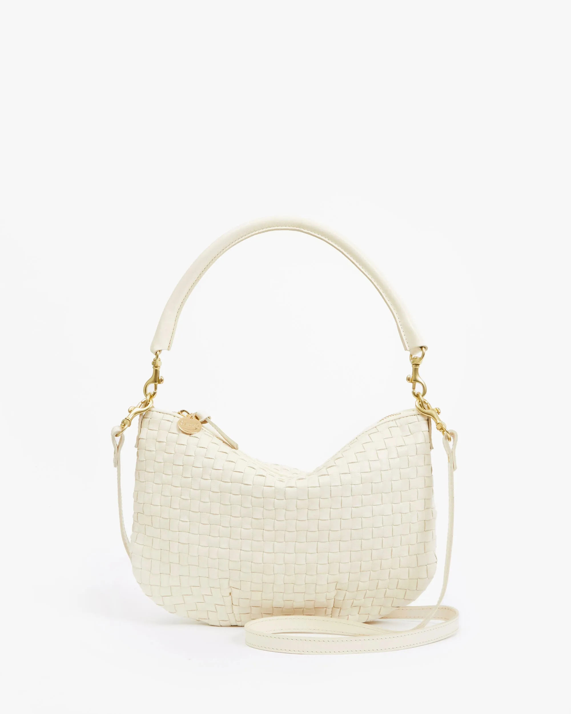 Petit Moyen Handbags - Crossbody - Petit Moyen Cream Woven Checker