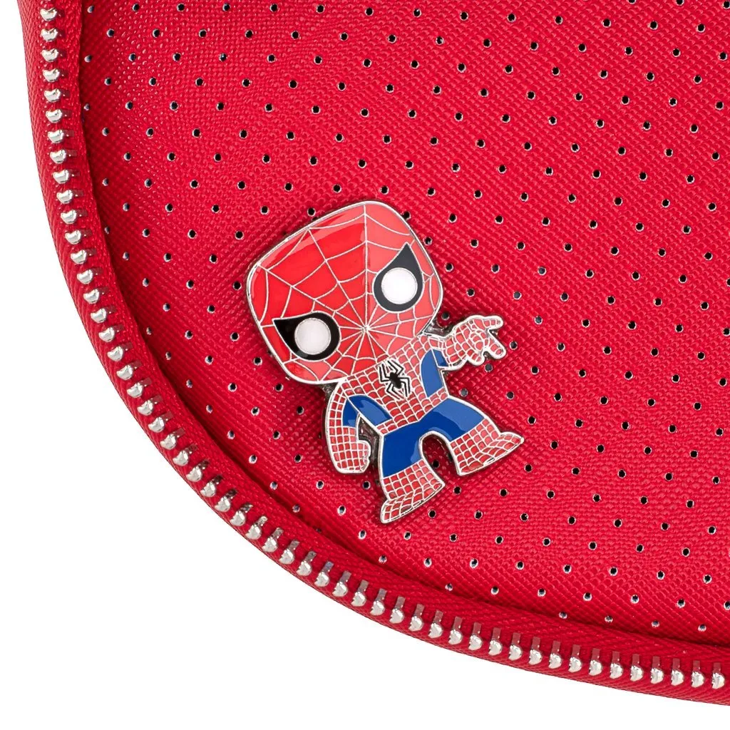 Pop! by Loungefly x Marvel Spider-Man Pin Collector Crossbody Bag