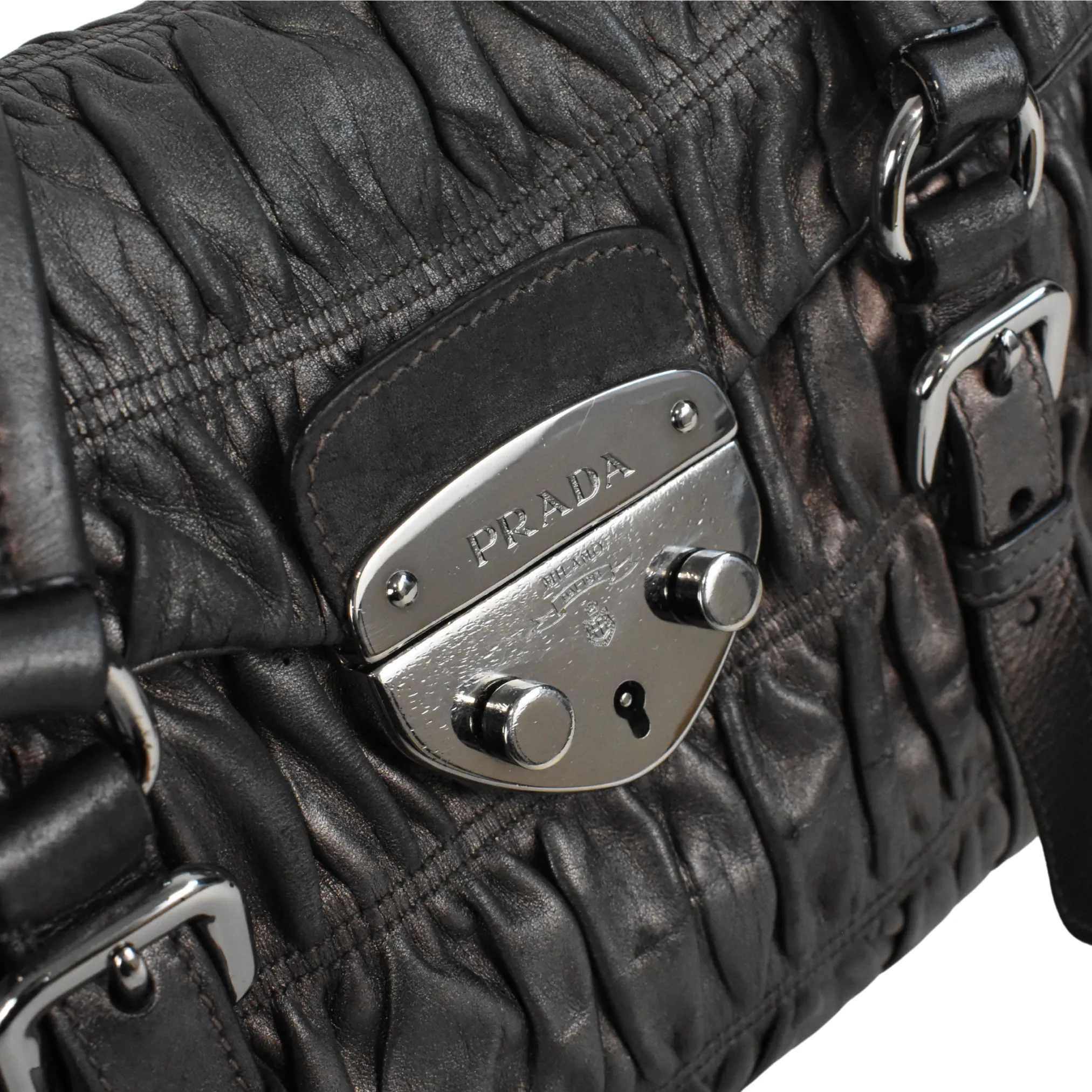 Prada 'Nappa Gaufre Sound Lock' Shoulder Bag