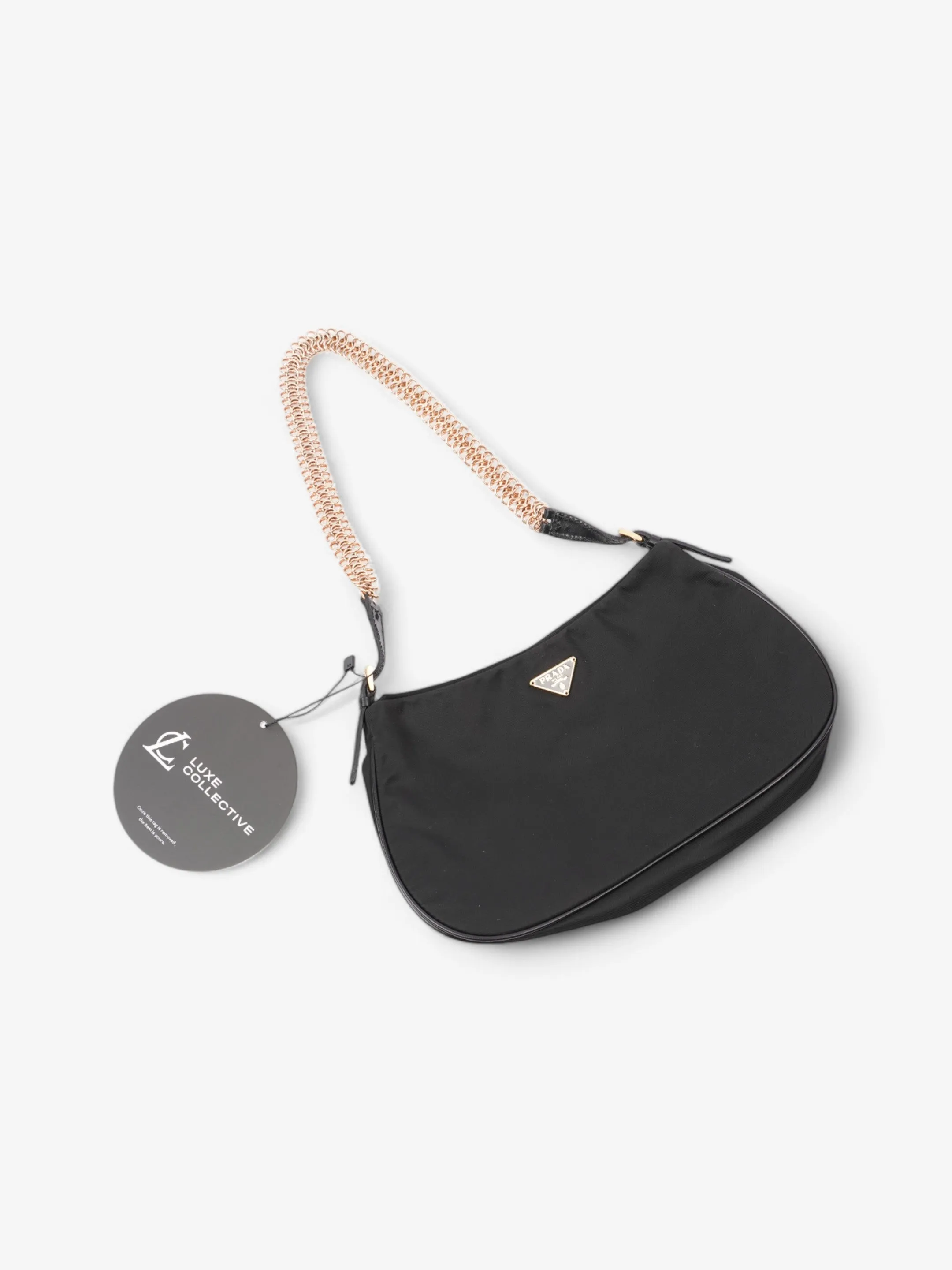 Prada Tessuto Shoulder Bag Black Nylon
