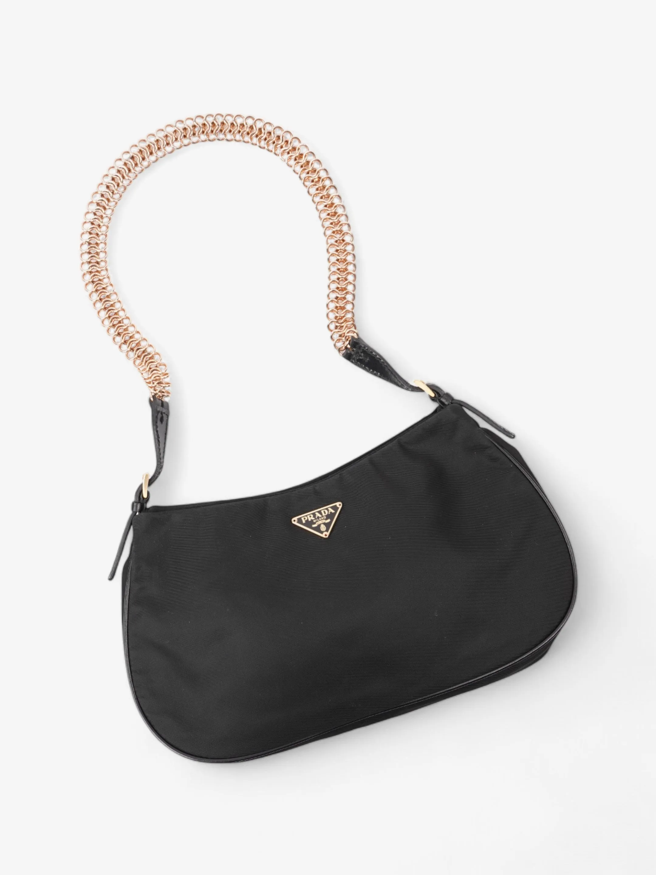 Prada Tessuto Shoulder Bag Black Nylon