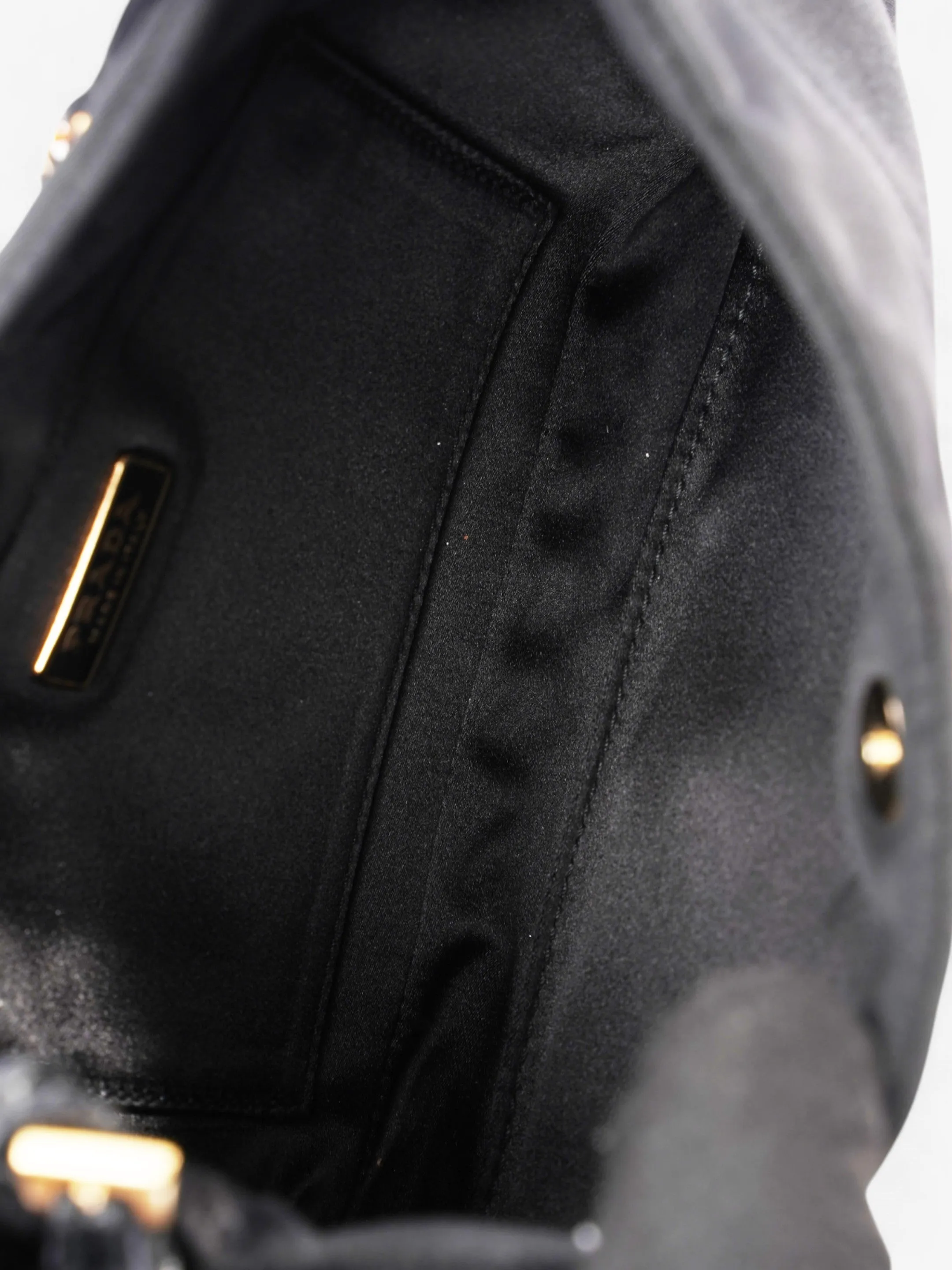 Prada Tessuto Shoulder Bag Black Nylon