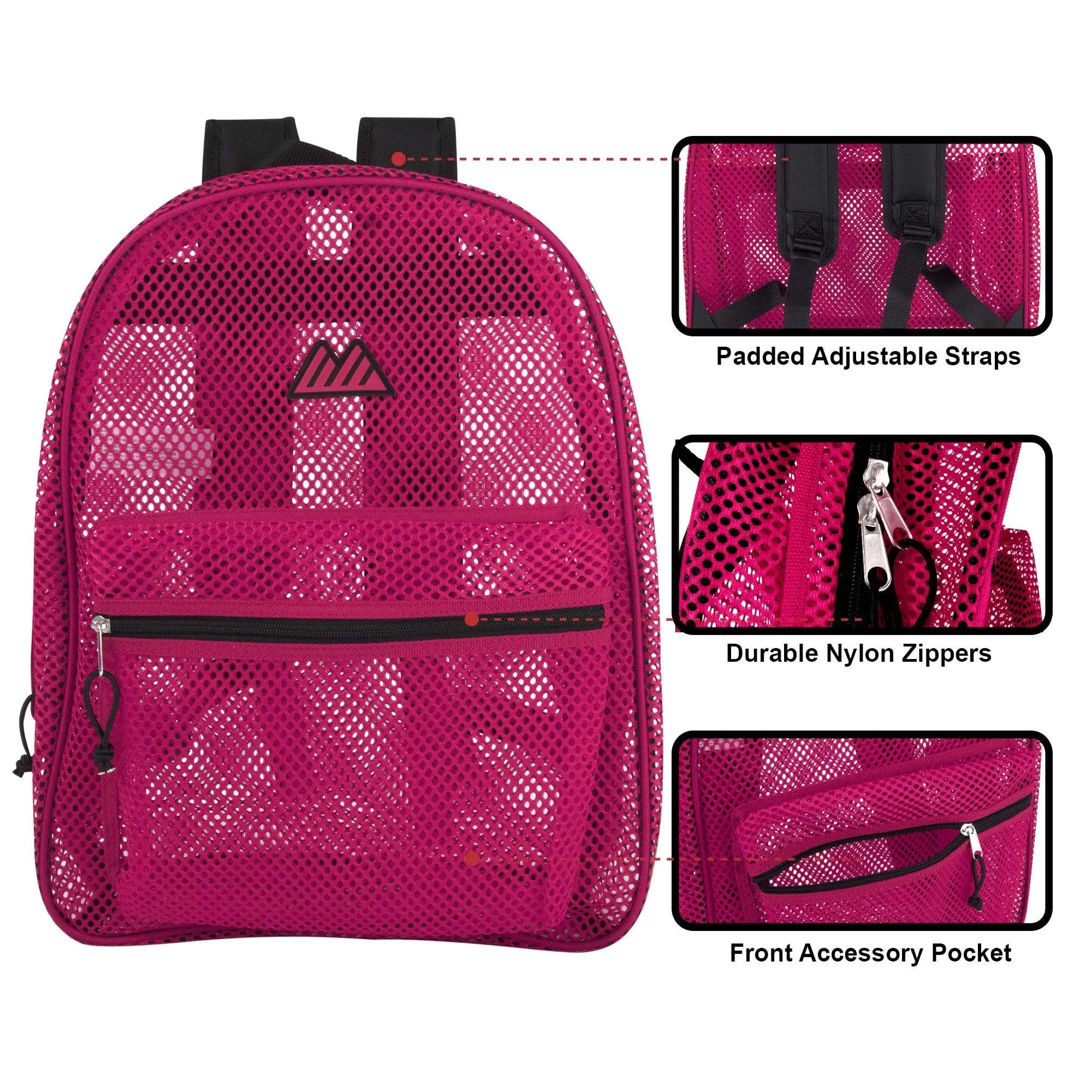Premium 17 Inch Mesh Backpack - Girls