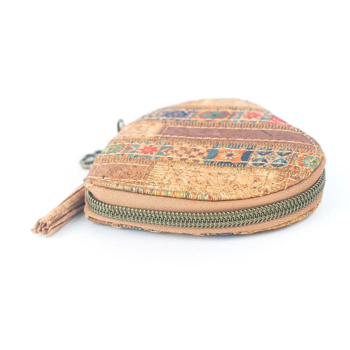 Printed Cork Heart-Shaped Women's Coin Purse BAGF-078(7units)