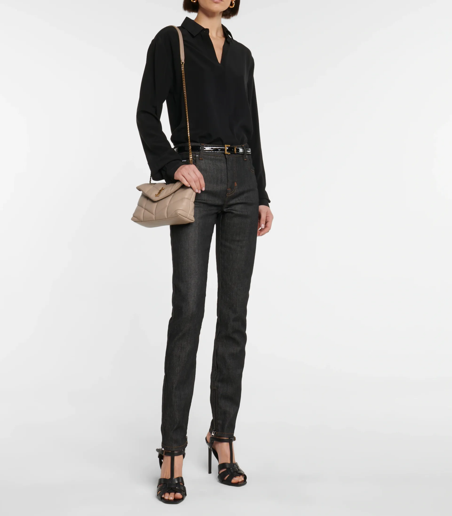 SAINT LAURENT Loulou Puffer Toy Leather Shoulder Bag