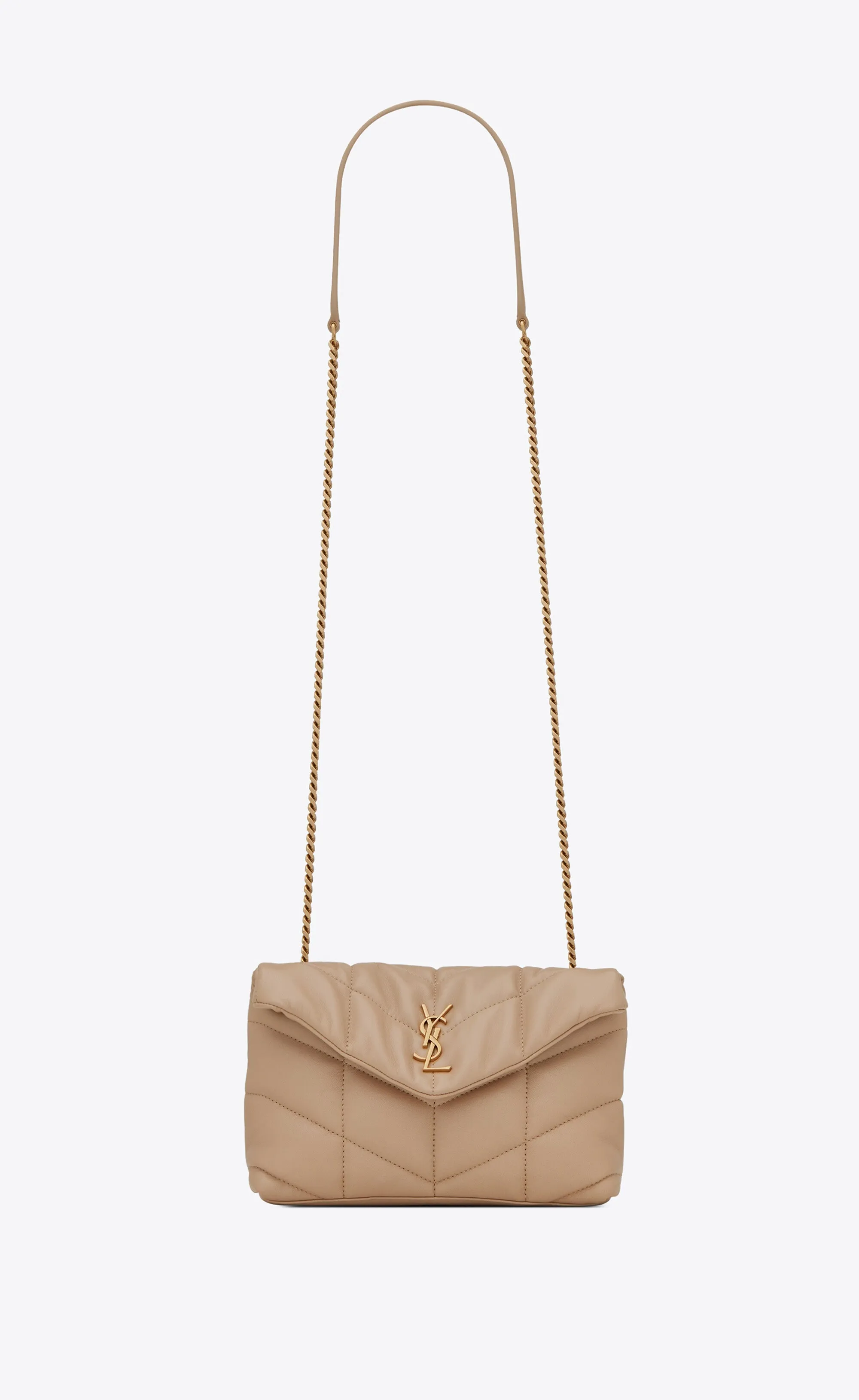 SAINT LAURENT Loulou Puffer Toy Leather Shoulder Bag