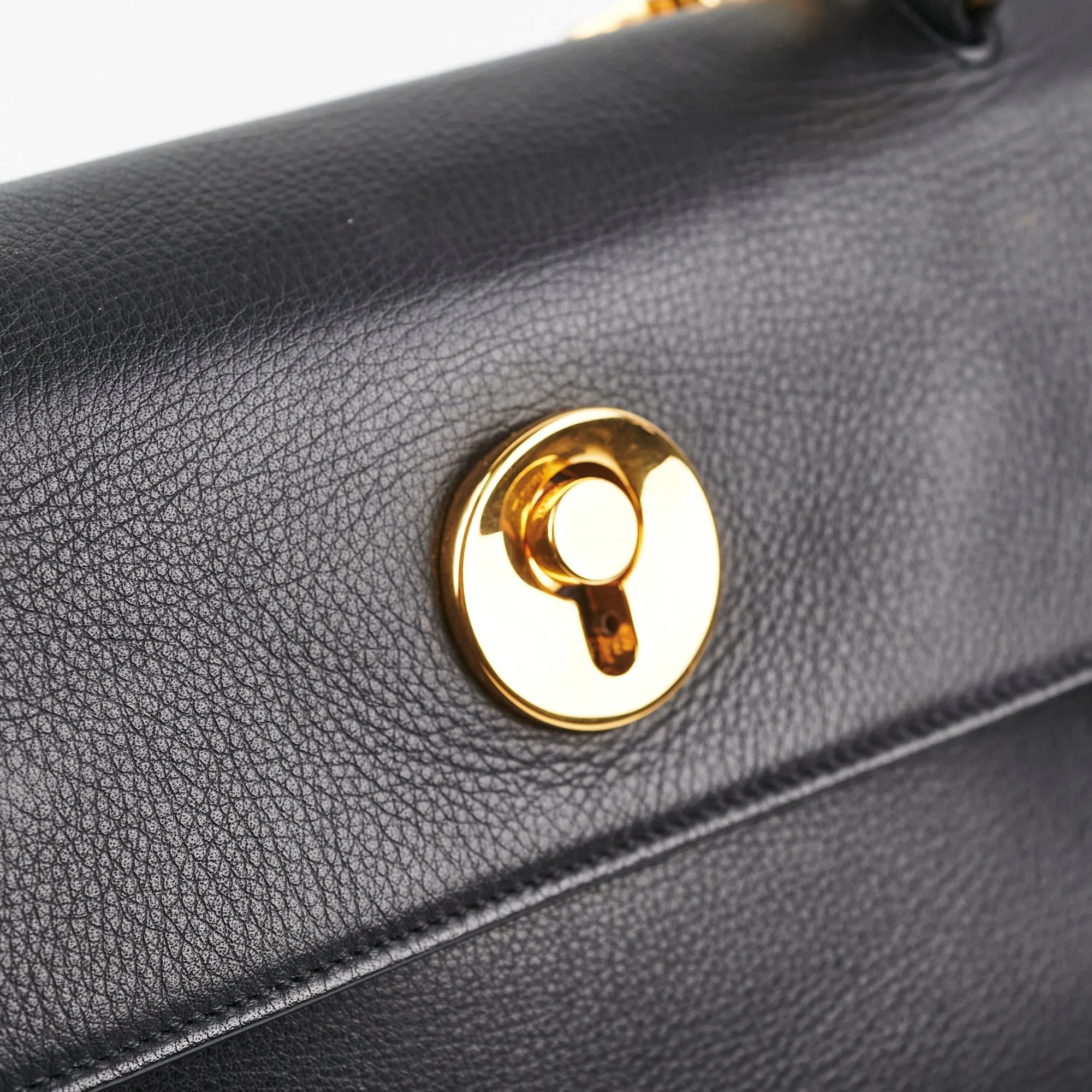 Saint Laurent Muse Calfskin Black and Beige Shoulder Bag