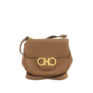 Salvatore Ferragamo Gancini Shoulder bag Brown Vintage hr6rnn