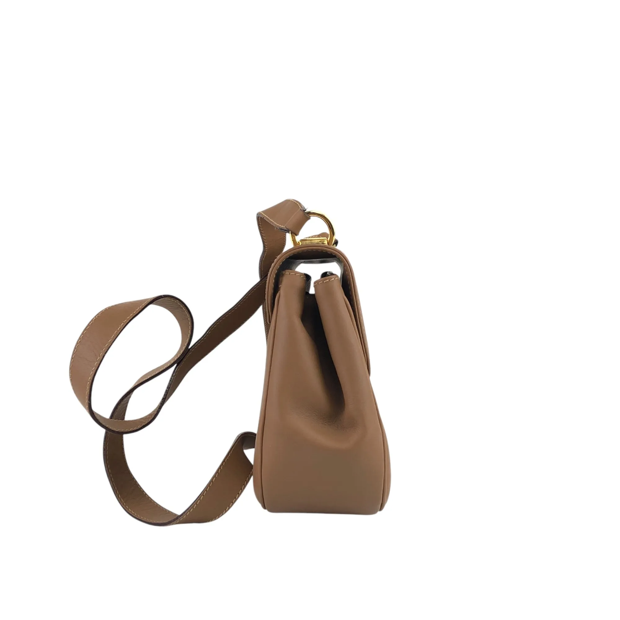 Salvatore Ferragamo Gancini Shoulder bag Brown Vintage hr6rnn