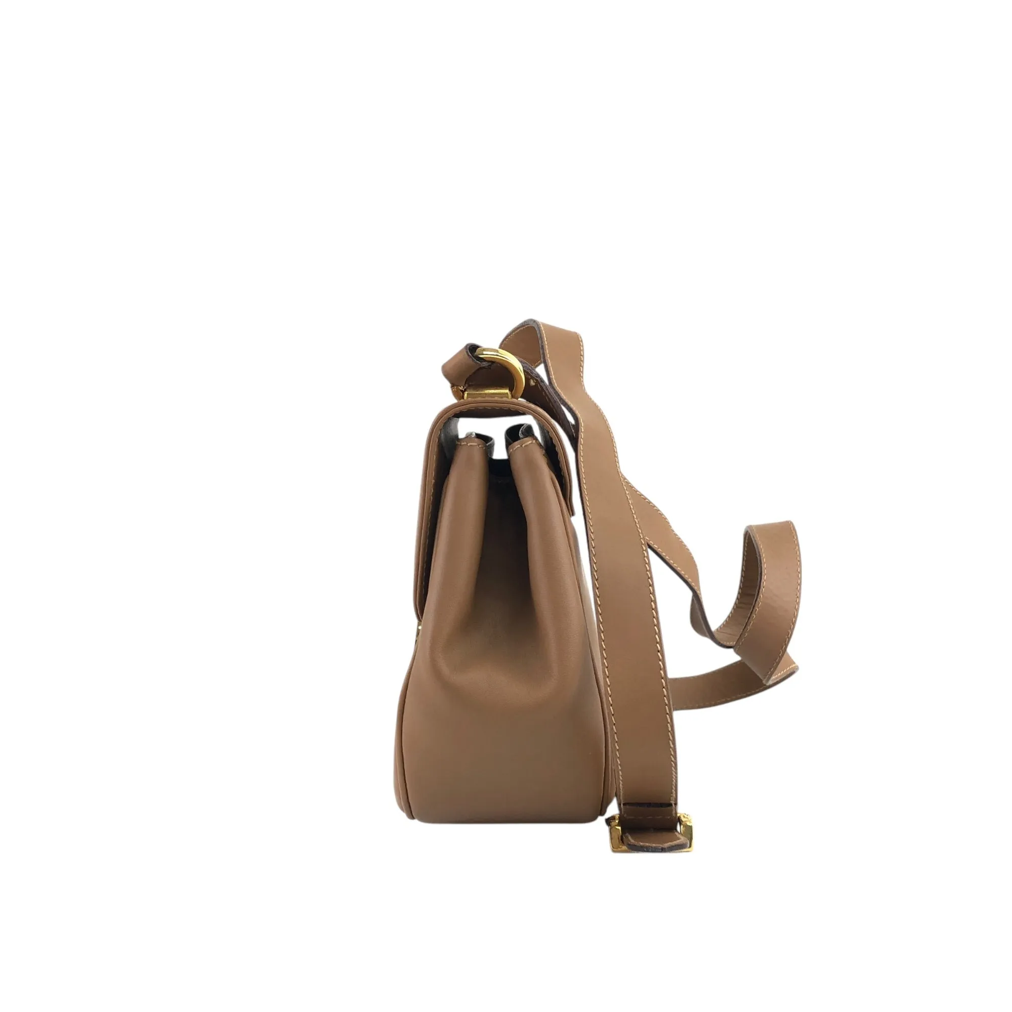 Salvatore Ferragamo Gancini Shoulder bag Brown Vintage hr6rnn