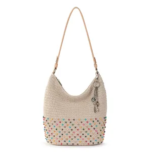 Sequoia Hobo - Hand Crochet - Ecru Multi Beads