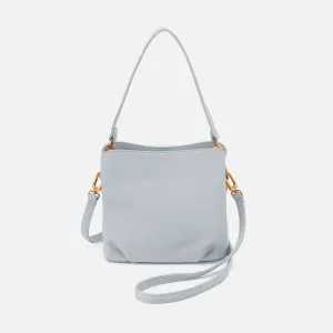 Starr Convertible Shoulder Bag in Pebbled Leather - Blue Pearl