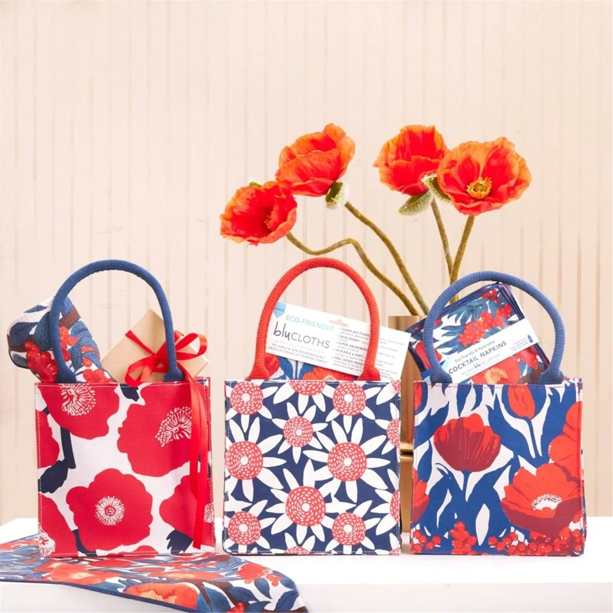 Straw Sunflower Red Reusable Itsy Bitsy Gift Bag