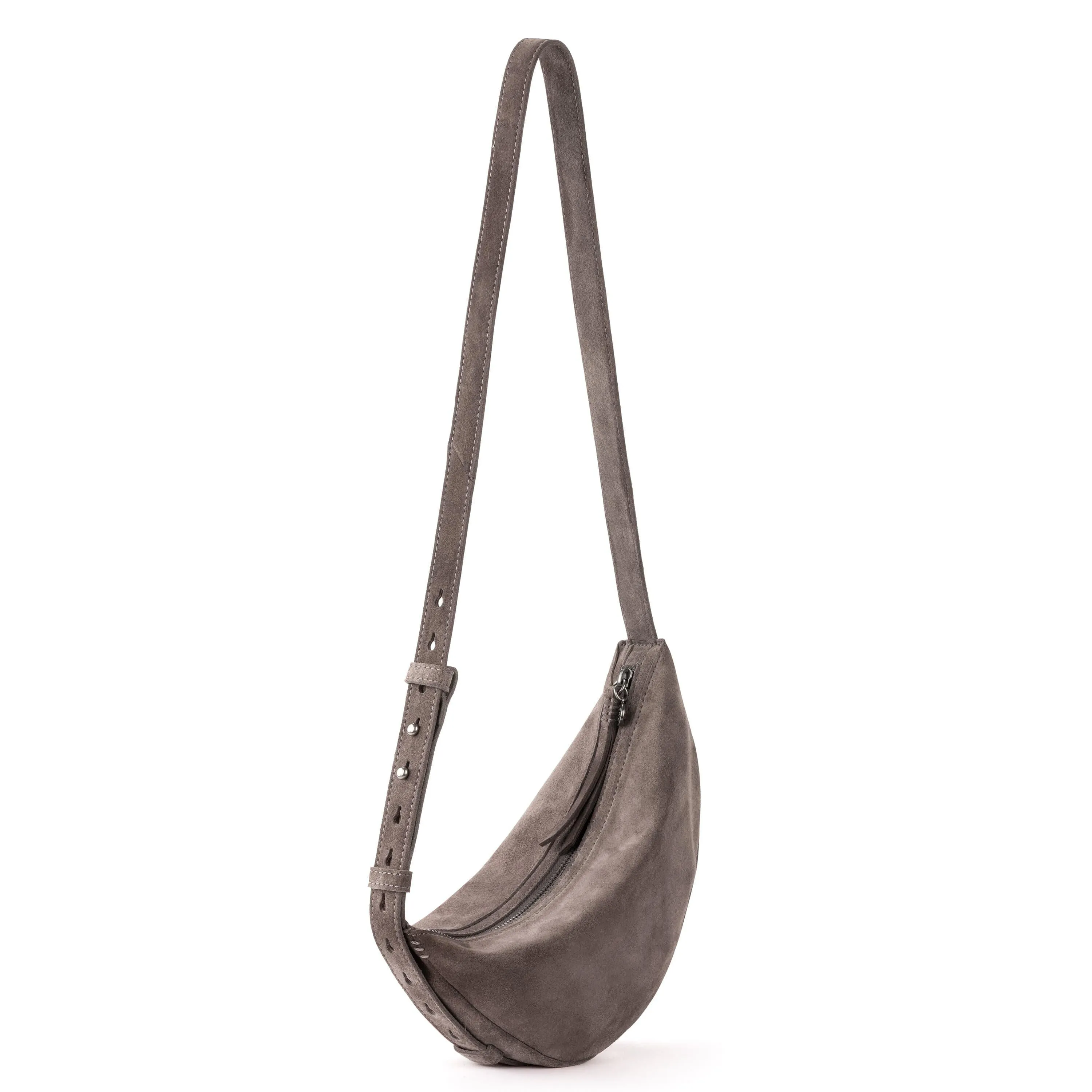 Tess Sling - Leather - Mushroom Suede