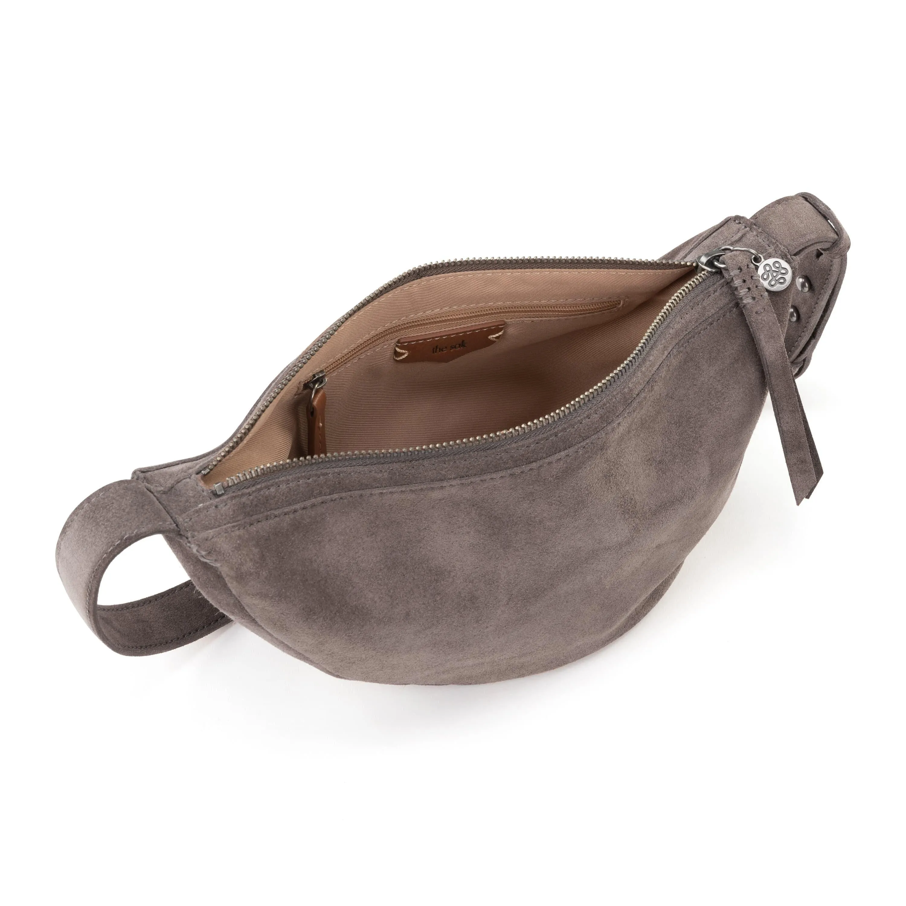 Tess Sling - Leather - Mushroom Suede