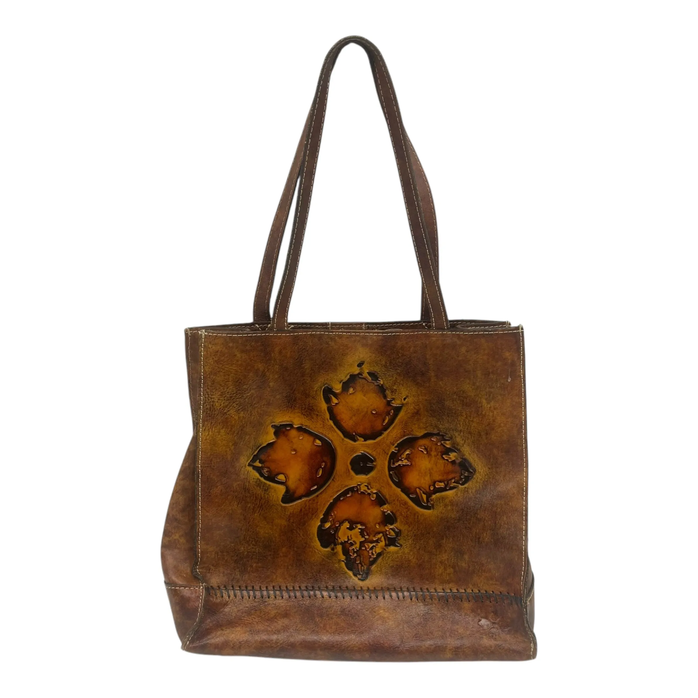 Tote Designer By Patricia Nash In Brown, Size:Large