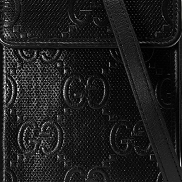(WMNS) GUCCI Logo Embossing Leather Shoulder Messenger Bag Mini Unisex / Black 625571-1W3AN-1000